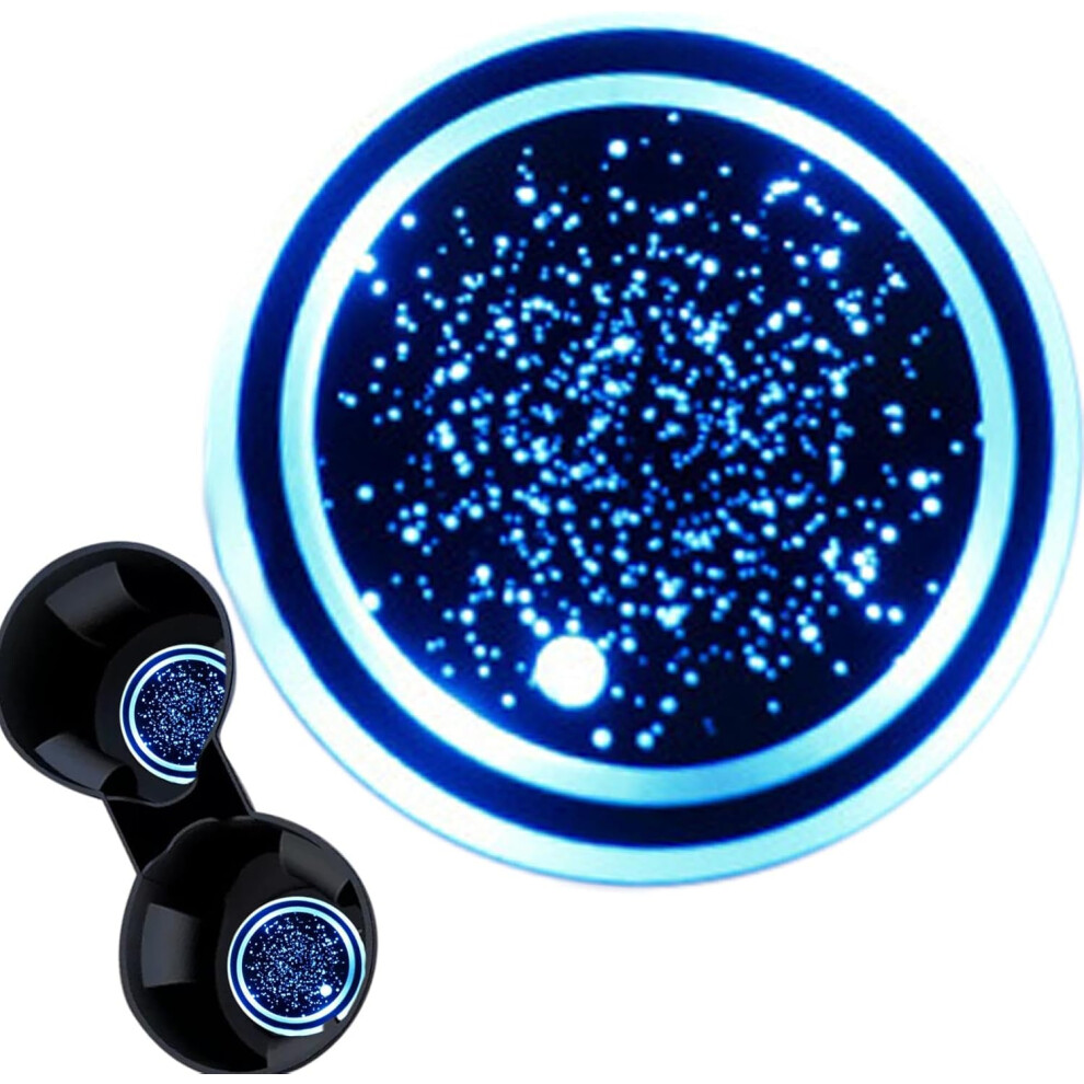 (Starry Sky) Car Cup Holder Mat,Anti-Slip Car Cup Holder Coaster With Led S, Drink Cup Mat Vehicle Interior Decoration Atmosphere Light 9009412775927