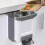 Kitchen Bin Plastic Folding Wall Mounted for Cupboard Door Hanging Trash Can 8L (White) 1