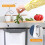 Kitchen Bin Plastic Folding Wall Mounted for Cupboard Door Hanging Trash Can 8L (White) 3