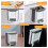 Kitchen Bin Plastic Folding Wall Mounted for Cupboard Door Hanging Trash Can 8L (White) 5