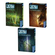 EXIT: The Game 3-Pack Escape Room Bundle | Season 1 | Abandoned Cabin | Pharaoh's Tomb | Secret Lab | Family-Friendly, Cooperative Game | 1 to 4 Play