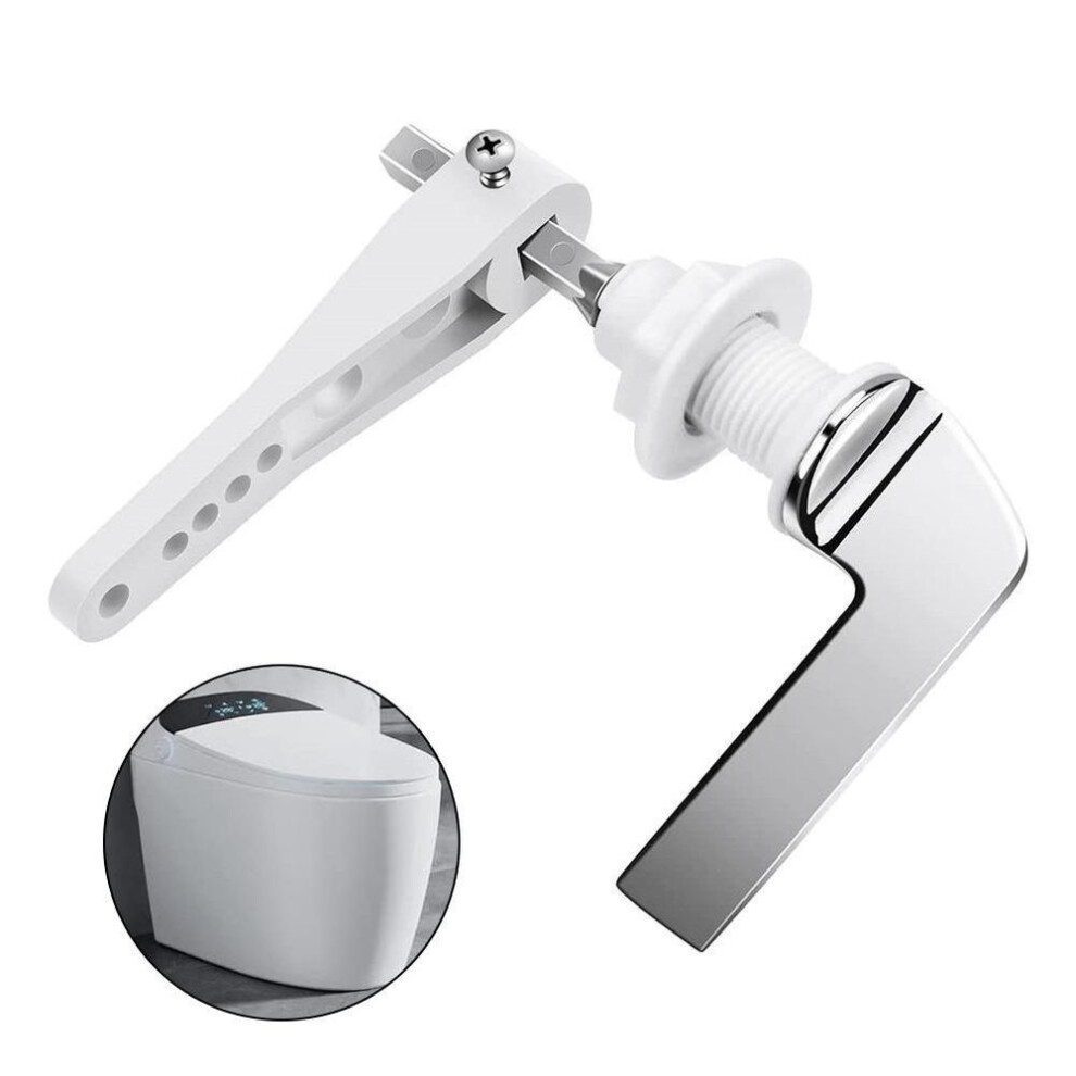 10.5cmx9.5cm Toilet Flush Handle Attachments Chrome Metal Durable