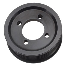 Edelbrock 15822 E-Force Supercharger-Riemenscheibe, 7,6 cm, 6-Rippen-Design, zur Verwendung mit Stage 3 Professional Tuner System, schwarz eloxiertes