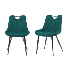 Green MMT Furniture Designs Ltd Nigella Dining Chairs Set of 2, Velvet Chair bucket