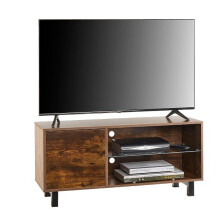 TV Staand Kast Rustiek Eiken voor 42-55 inch TV's Op Stalen Poten Kast 110cm