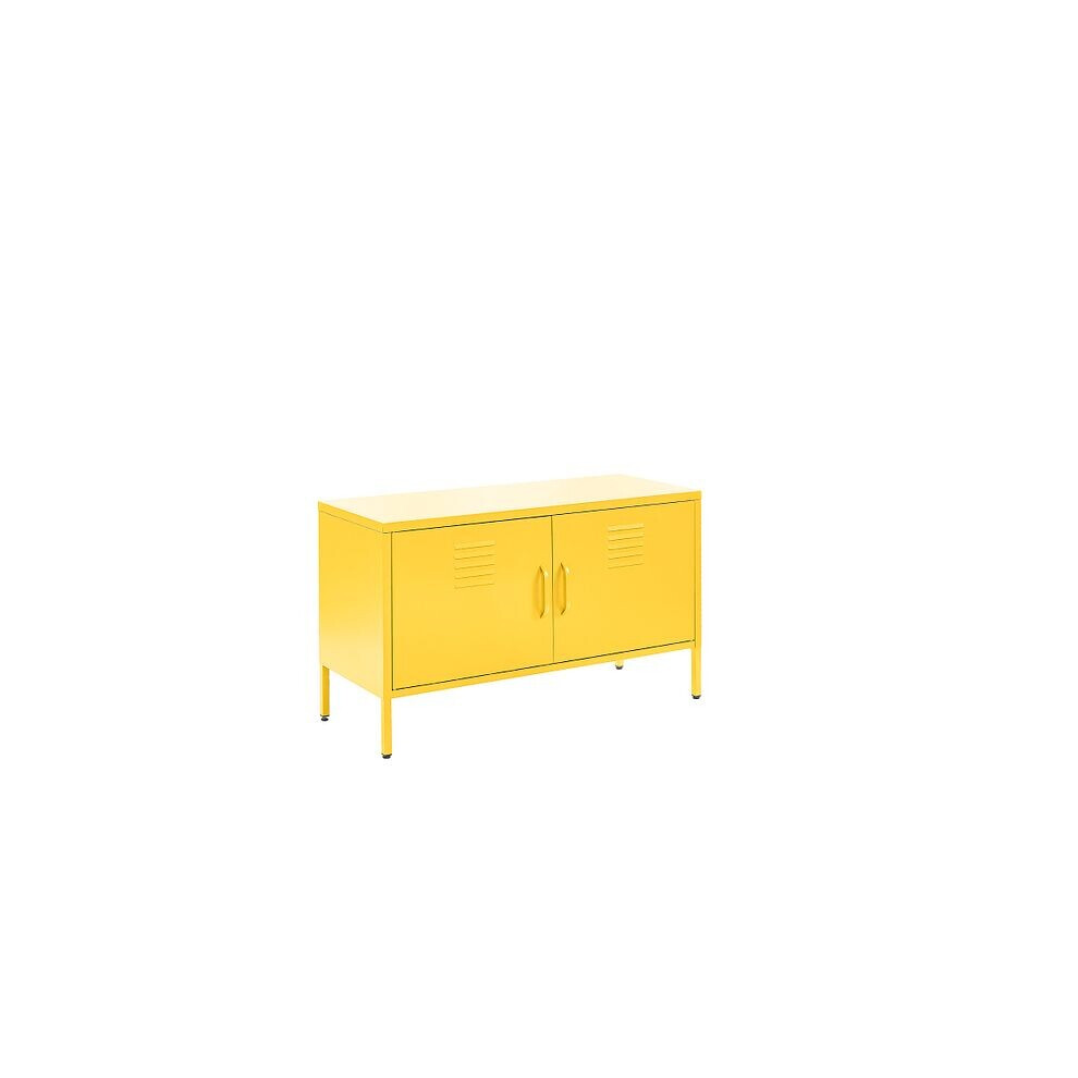 Meuble TV en métal jaune Meuble buffet bas rétro Meuble buffet rétro 100cm