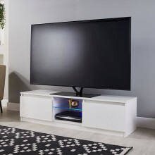 Moderne Witte 140cm Matglans TV Stand Geschikt voor 40 49 50 55 65 Inch 4K LED Flatscreen TV's