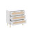 MMT Wit Commode met Rotan Fronten, 3 Opbergladen 1