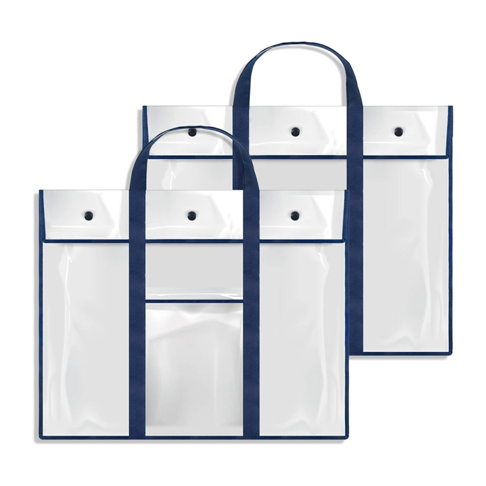 2-Pack Grote Poster Opbergtas 31,5 X 25,5 inch Bulletin Board Houder Kunst Portfolio Container voor Leraren Klaslokaal