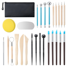 Kit de ferramentas de argila, 27 peças de ferramentas de cerâmica, conjunto prático de escultura de polímero para secar ao ar para crianças