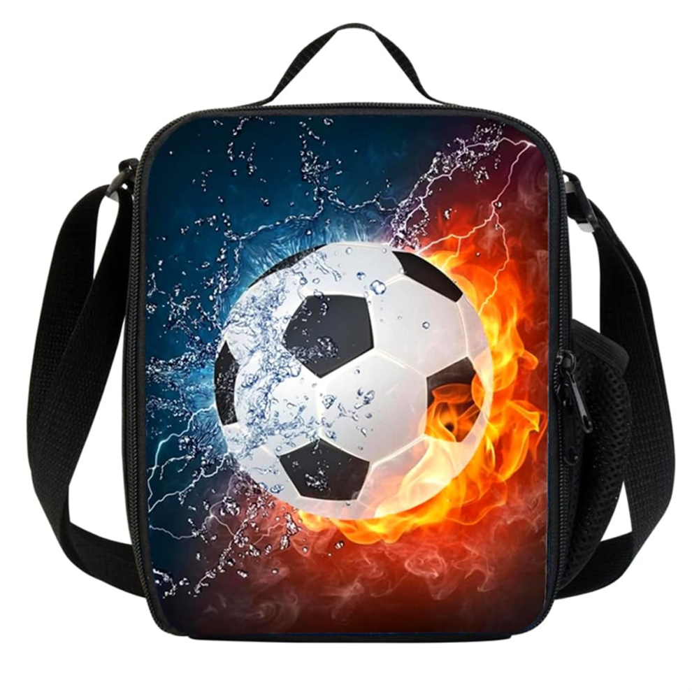 Borsa Per Il Pranzo Da Calcio Per Ragazzi E Ragazze, Borsa Termica Riutilizzabile Con Portabottiglie, Per Scuola, Campeggio, Viaggio, Picnic