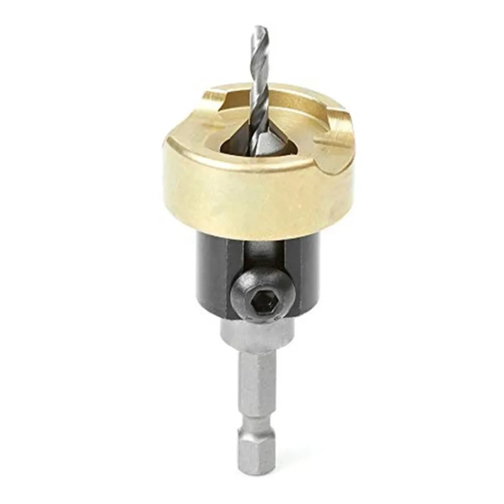 82 Degree Woodworking Countersink Drill Bits Carbide Tipped With Adjustable Depth Stop No Thrust Ball Bearing 4851337836284