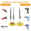 133 PCS 3 polegadas lixa disco broca polimento kit, 60-10000 grãos lixa polimento almofadas com gancho e discos de loop 7