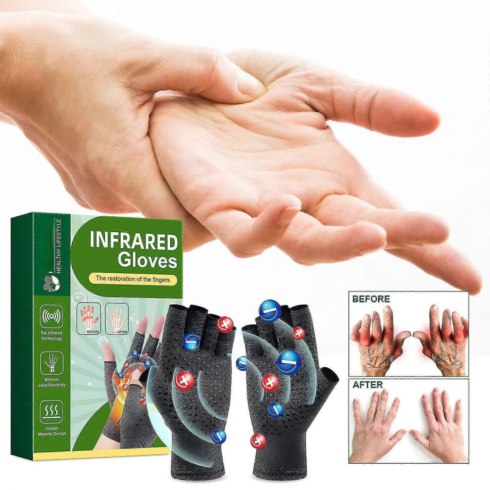 (3pairs) Infrared Gloves, Arthritis Hand Compression Gloves, Therapeutic Infrared Gloves, Relieve Muscle Pain Arthritis Gloves