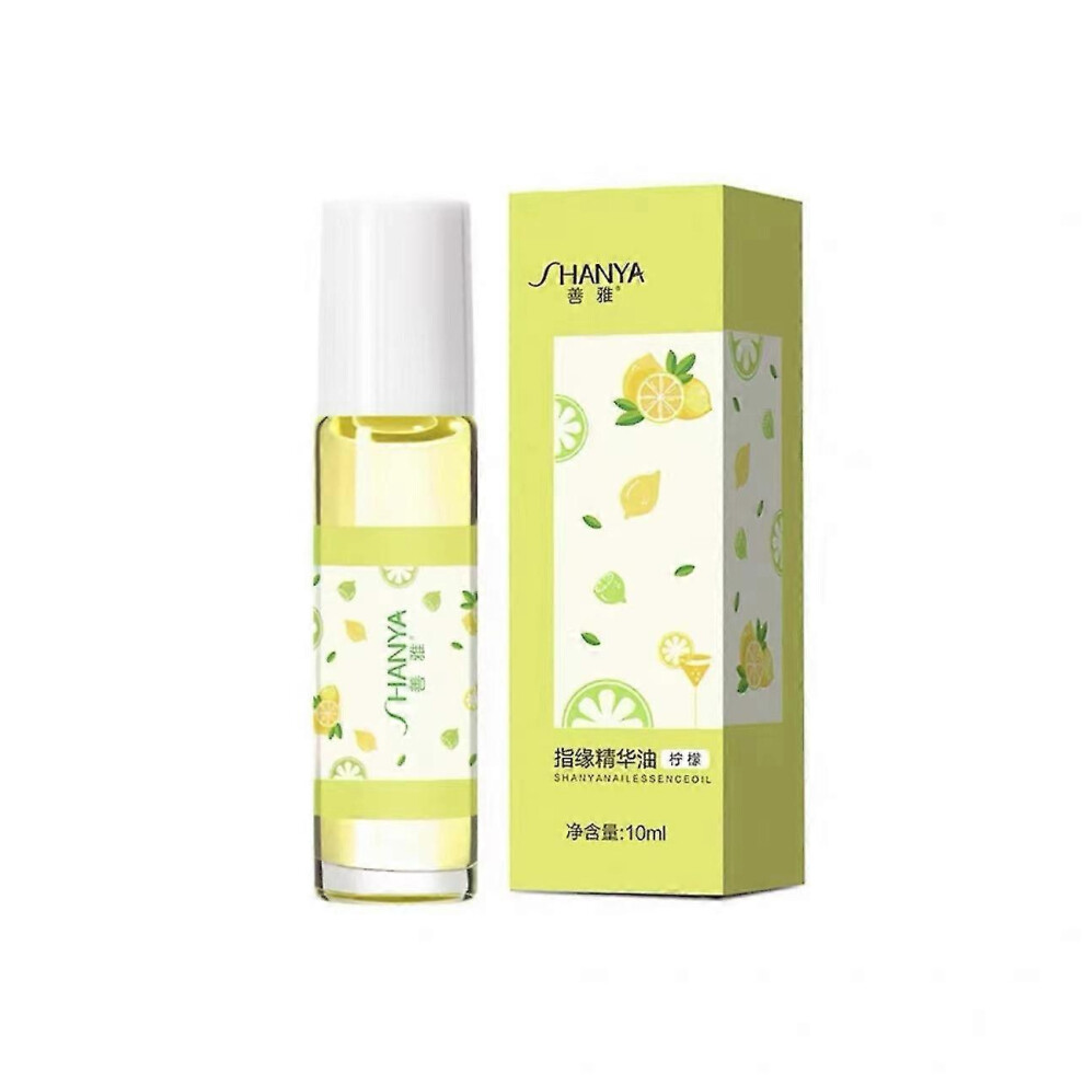 (Lemon) Cuticle Oil for Nails, Rolling Ball Nail Nutrition Oil Pen, Cuticle Oil for Nails Repaired Dryness Damaged Nails and Cuticle, Moisturizes Nail