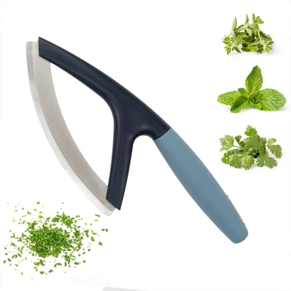 Calitek Herb Chopper Single Handle Mezzaluna Stainless Steel Blade