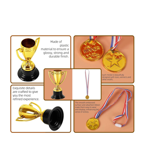 20 Pcs Mini Trophies and Medal Awards , Νικητής για Παιδιά Ενήλικες - Τέλειες Μπομπονιέρες 2