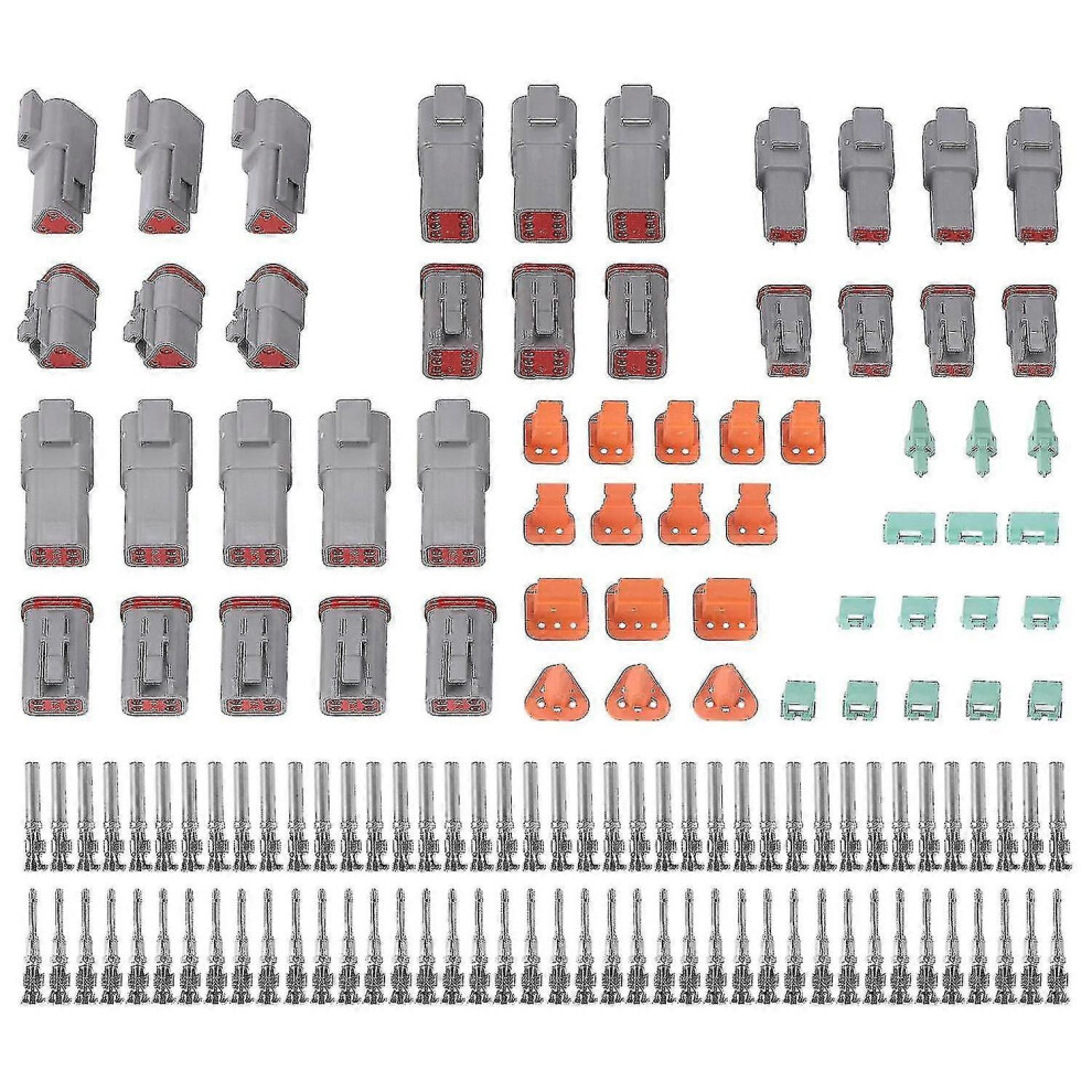 140pcs Deutsch Dt Series Waterproof Kit Dt06-2/3/4/6s Dt04-2/3/4/6p Automotive Sealed Plug with Pin-image-OPC-PG7J6VT-NEW