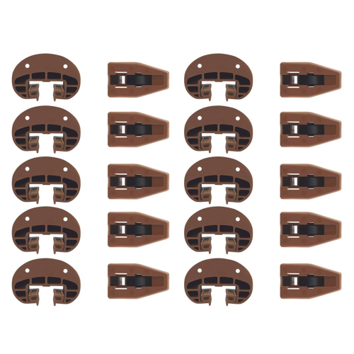 Οδηγοί συρταριών Slides Plastic 10 Pairs with Roller Undermount Stopper για ανταλλακτικά κομοδίνας
