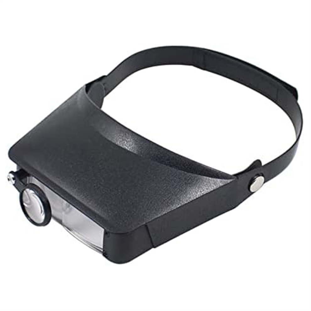 Kopinma Slimline Headband Magnifier With 3 Lenses, Assisted Repair Of -Mounted Reading Magnifying Glass 1.5X/3X/9.5X/11X