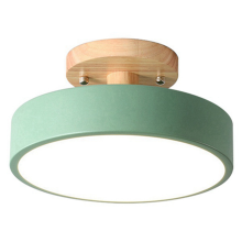 Green Ceiling Lights Modern LED Nordic Wood Lighting Fixture Indoor Luminaire Kitchen Living Bedroom Bathroom
