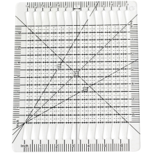 Regla para cortar colchas, 5 en 1, regla y plantilla para colchas con formas encantadoras