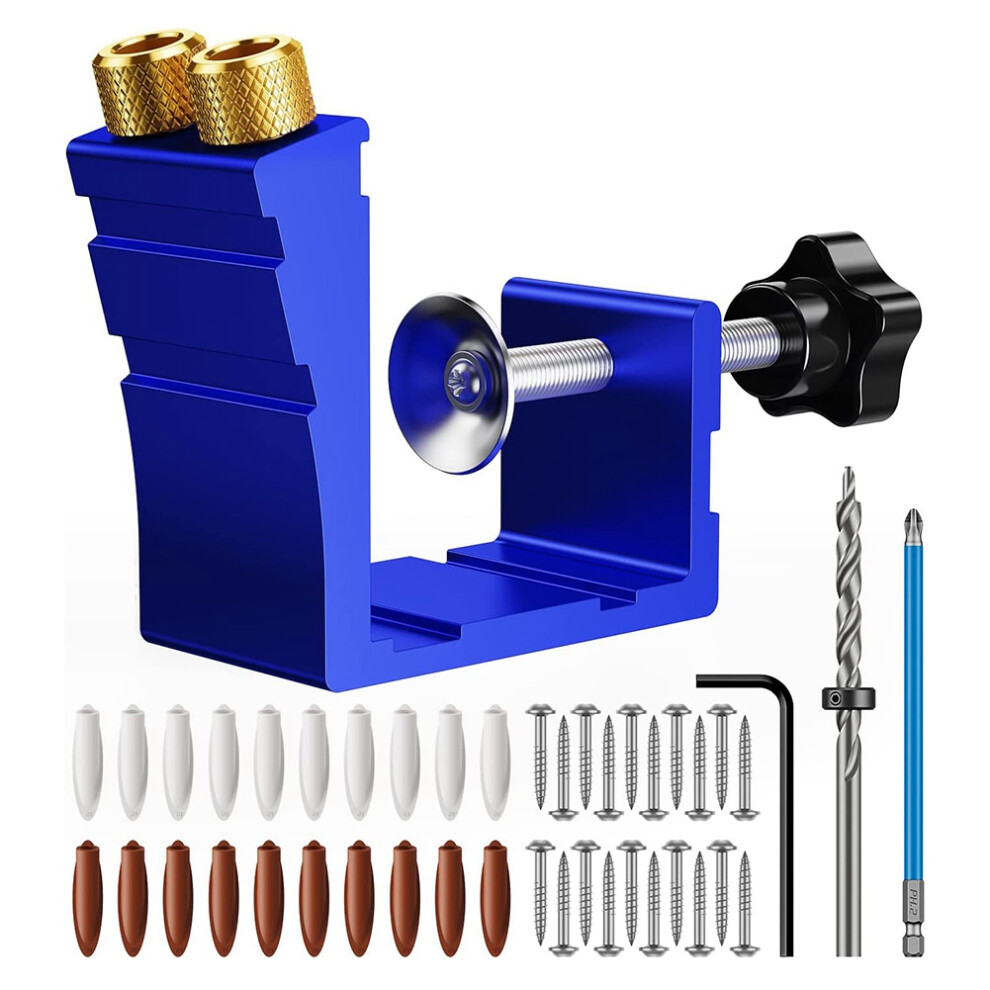 Pocket Hole Jig Kit, Drill Guide Set For 15 Angled Holes, Woodworking Angle Drilling Holes A 4851337852000
