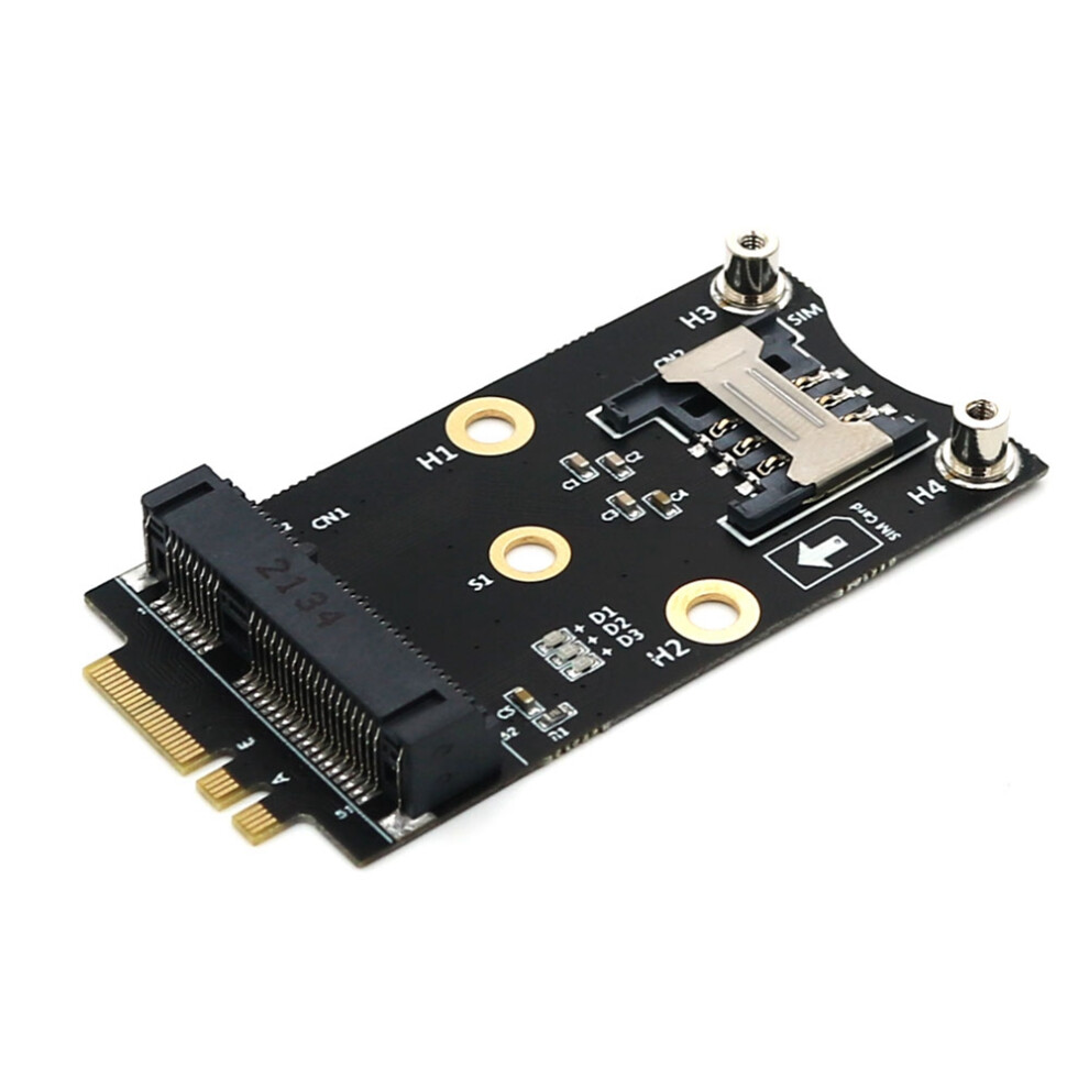 M.2 Wifi Adapter Mini Pcie Wireless Network Card To M2 Ngff Key A+E Raiser With Sim Slot 4851337852208