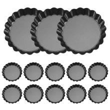 13 Pcs Egg Tart Molds, 3inch Mini Pans Removable Bottom, Cupcake Cake Muffin Mold Tin Pan Baking Tool