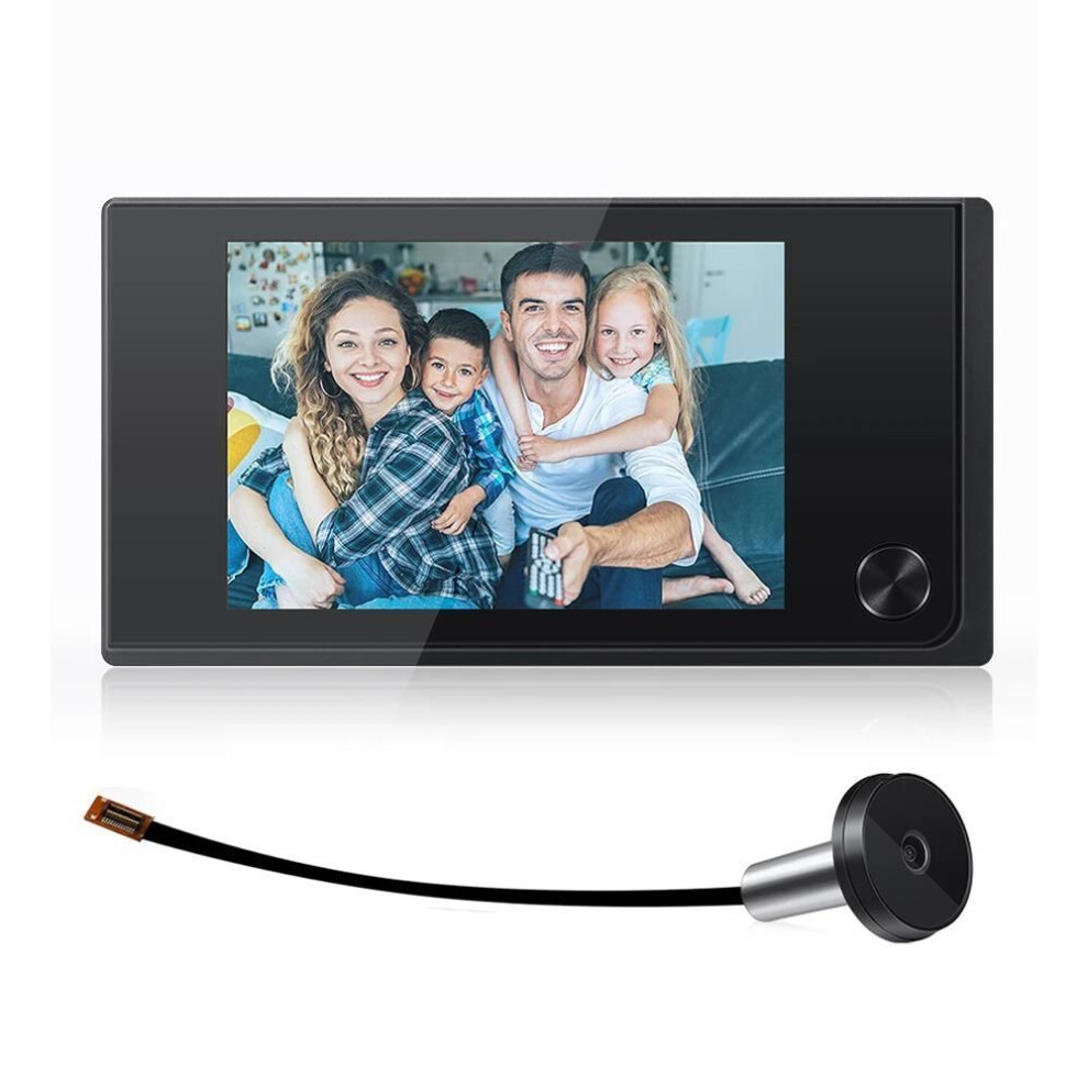 (black, 520AD) 3.5 Inch Lcd Color Screen Digital Doorbell 120 Degree Door Eye Doorbell Electronic Peephole Door Camera Viewer Outdoor Door Bella