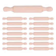 15 pezzi Mini mattarello in legno 6 pollici di lunghezza Cucina Cottura Piccolo rullo di pasta in legno per bambini Fondente