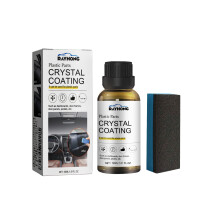 (30ml + sponge) Car plastic refurbished coating Car interior dashboard seat cleaning and maintenance