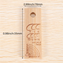 Houten liniaal Vismaat Compacte vishaak Meetcontrast Vliegbindgereedschap