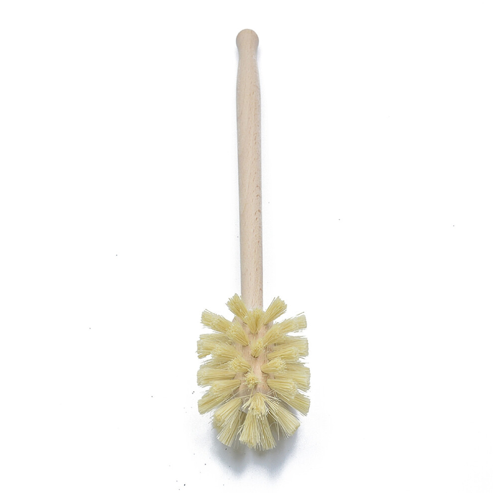 Kopinma Toilet Brush, Wood Brush Made Of Beechwood, Strong Bristles With 360 Cleaning Power