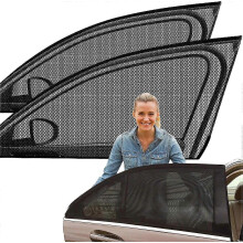 (SUV front window) Car Shades For Side Baby, 2 Pack Breathable Mesh Car Window Sun Shade Cover, Window Covers For Privacy Car Block Sun Rays, Keep Car Interior Cool Comf