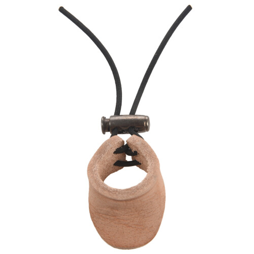 Thicken Cow Leather Thumb Finger Protector Guard Ring Tab Hunting Practice Archery Pull Bow Glove New 2