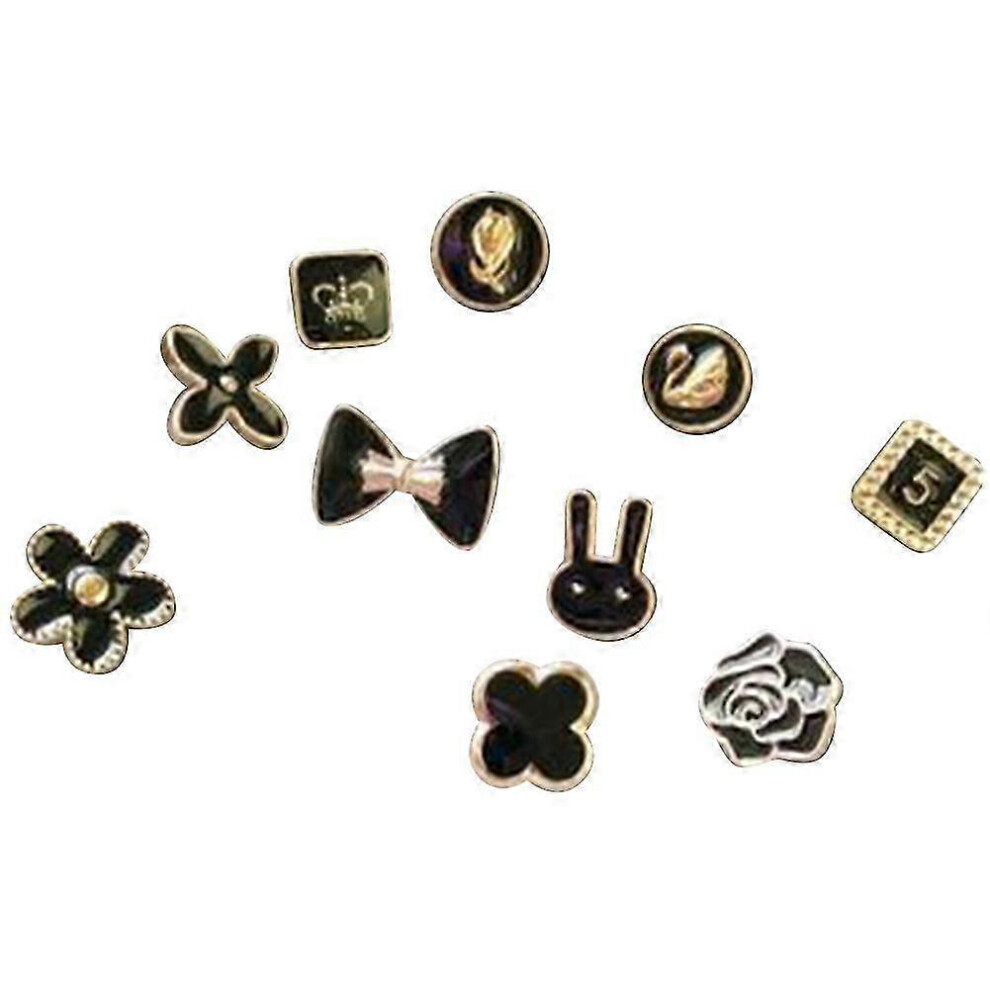 (Black Clover) 10pcs Prevent Accidental Exposure Buttons Brooch Pins Badge