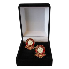 Manchester United Football Club Cufflinks - Coloured Enamel, Metal Gift for Fans
