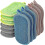 12 Double-Sided Non-Scratch Scraper Pads Antibacterial Microfiber Sponge Kitchen Cleans All Surfaces Effectively. Ideal for plates, pans. Washable dis 1