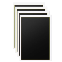 4 listy laserového gravírovacieho značkovacieho papiera, 15,35 x 10,63 palca farebný papier (čierny, 39 x 27 cm)