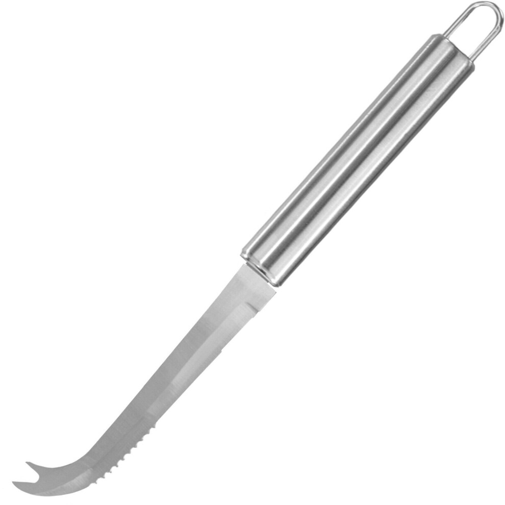 Cheese Knife with Fork Tip Stainless Steel Hard Soft Butter