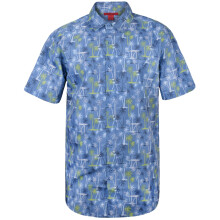 (Blue Tree, M) Mens Hawaiian Shirt PartyFloralSummer Collared Top