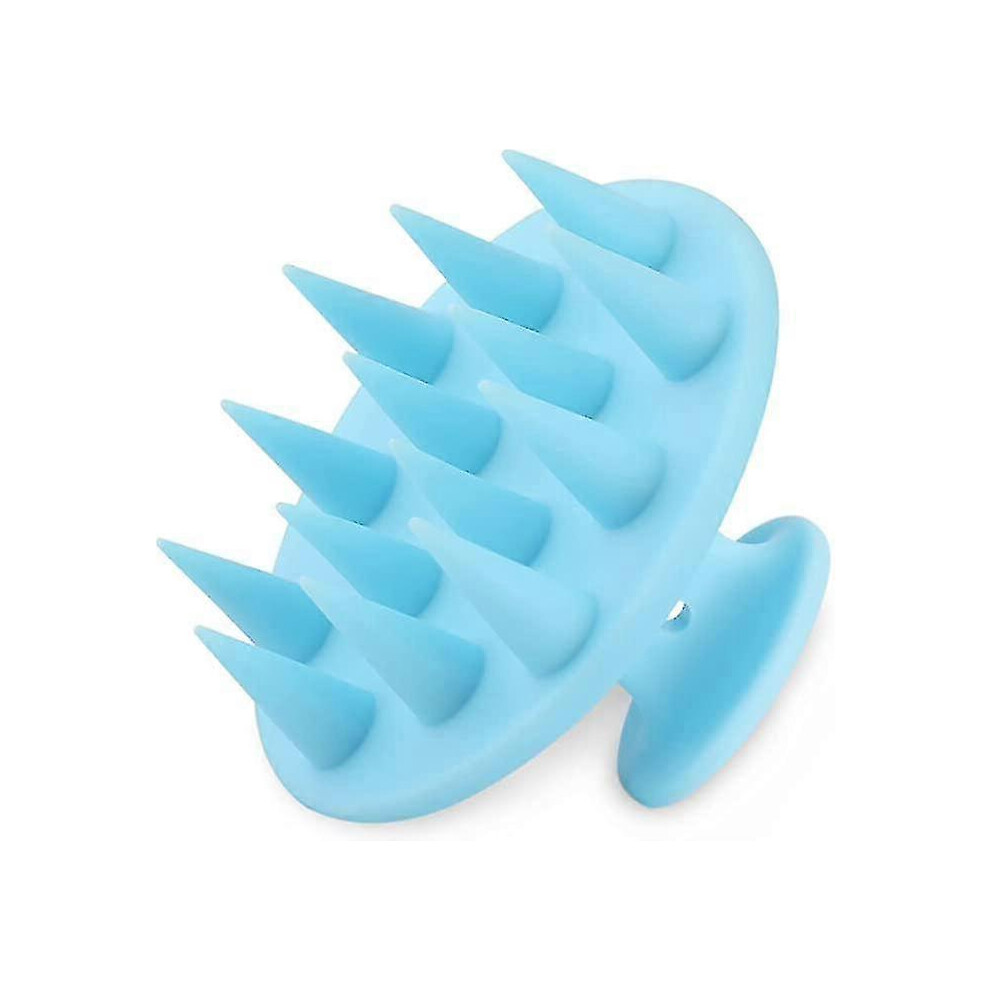 One-piece Scalp Massager Shampoo Brush with Long Teeth, Hair Scrubber for Dandruff Removal And Hair Growth, Blue