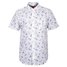 (White Ship, 2XL) Mens Hawaiian Shirt PartyFloralSummer Collared Top