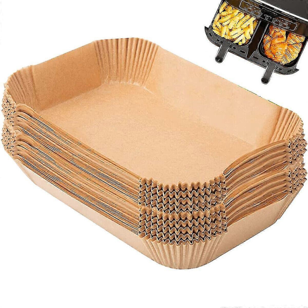 100pcs Air Fryer Liners Non Stick Paper Trays Parchment Steamer Mat For