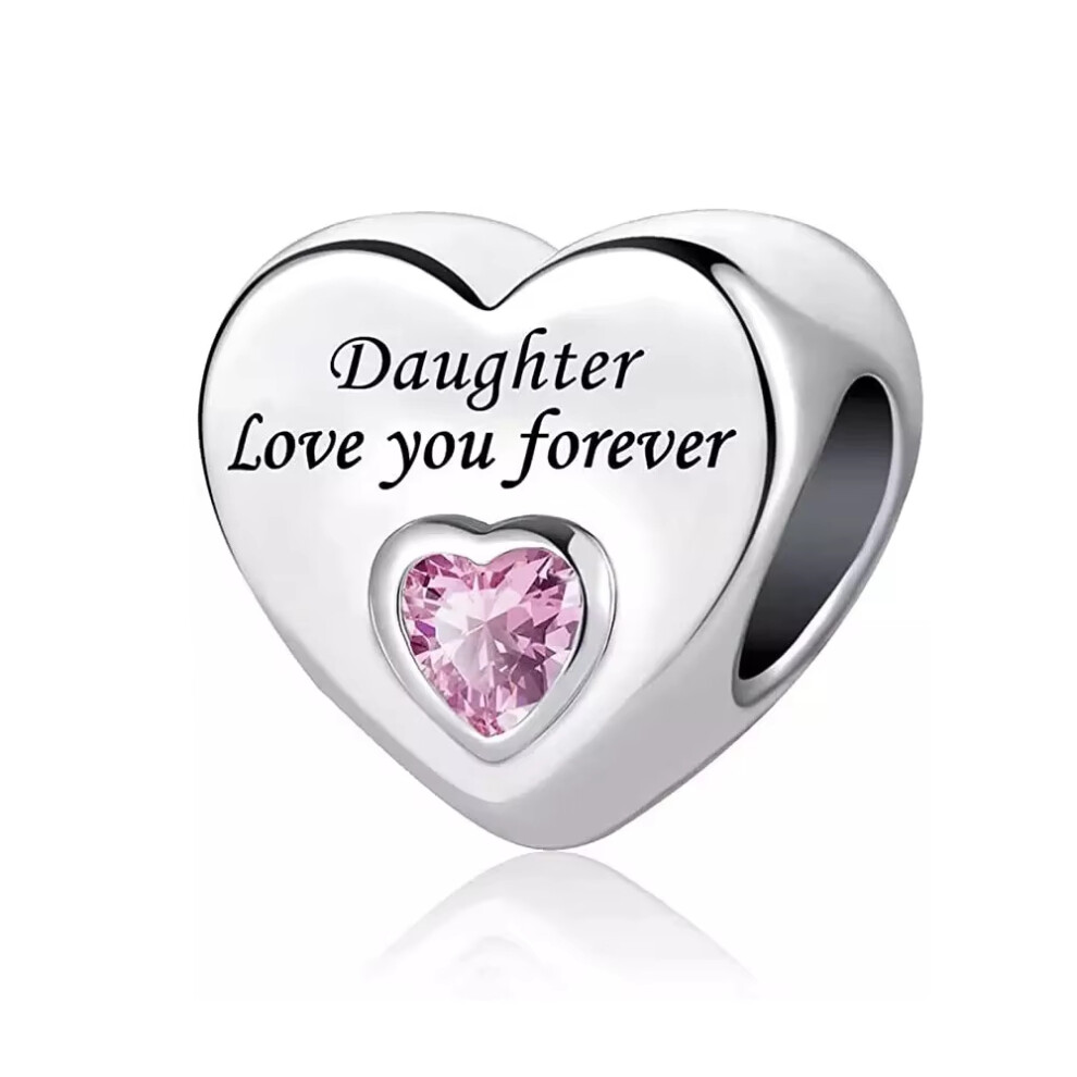 I Love You daughter forever sterling silver charm fit pandora bracelet