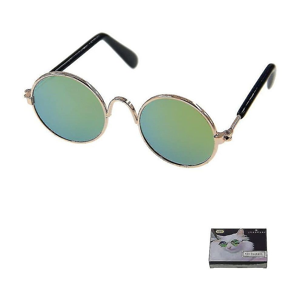 Pet Sunglasses Metal Frame Small Round Cat Or Small Dog Sunglasses 1pc