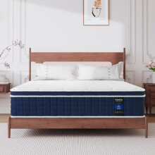 Double Mattress,12 Inch Memory Foam Sprung Mattress 4FT6,Sleep Cool and Supportive,Pressure Relieving Airy Comfort Foam,Medium Firm Hybrid Mattress