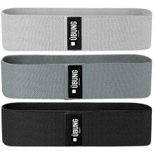 UBUNG Resistance Fabric Hip Band Set of 3 Yoga Strength Training