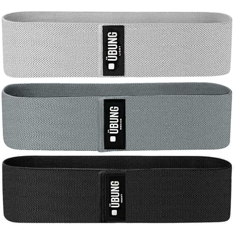 UBUNG Resistance Fabric Hip Band Set of 3 Yoga Strength Training